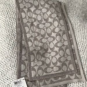 coach signature knit muffler scarf